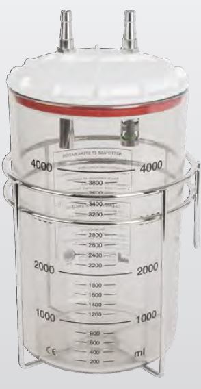 Nouvag Absaugflasche 4 Liter, skaliert